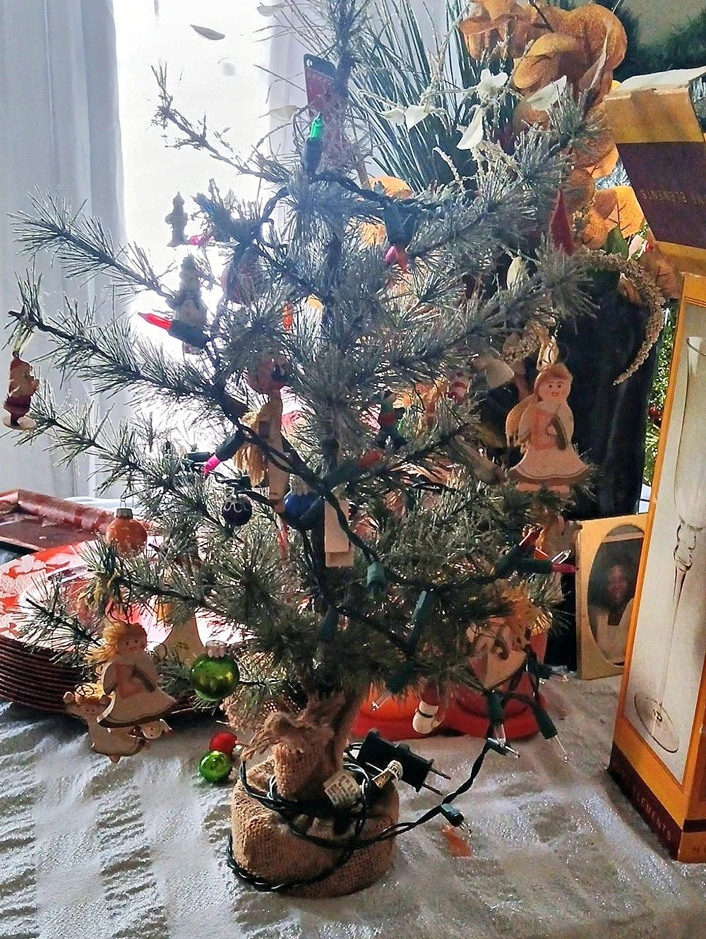 Decorated Tabletop Christmas Tree